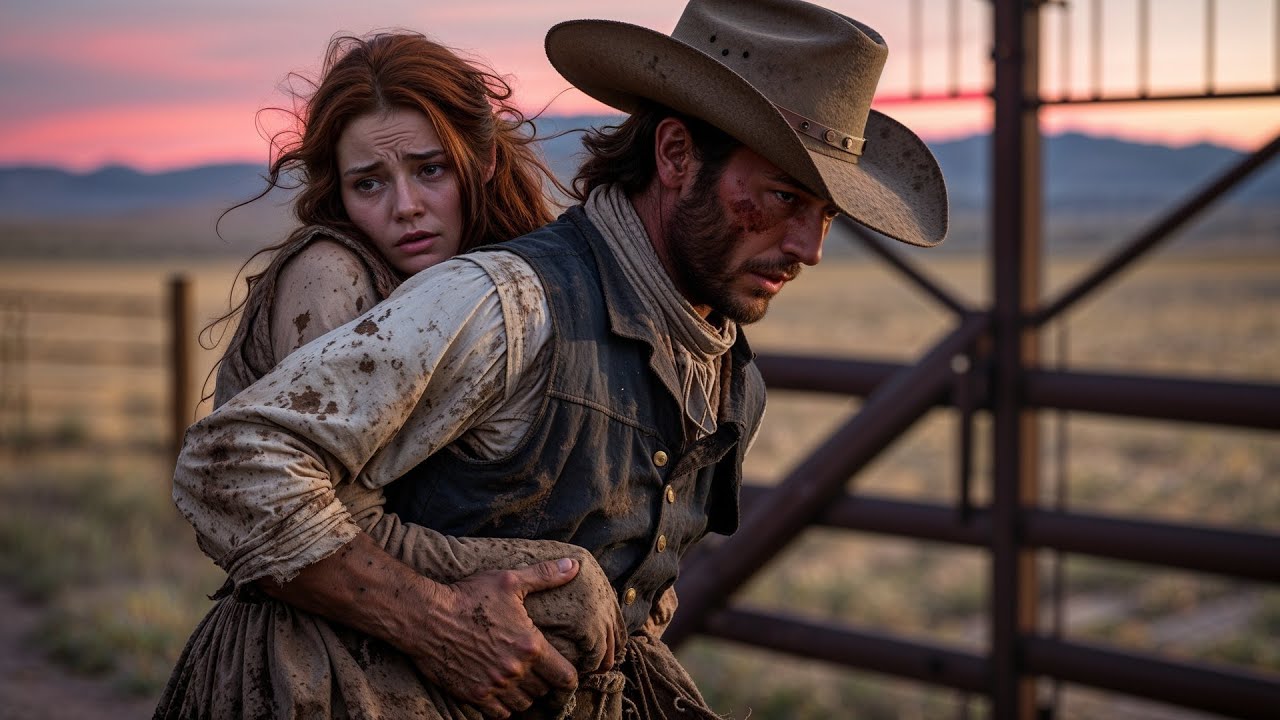 She Collapsed Outside His Gate at Dusk, a Cowboy Carried Her In and Guarded Her Through the Night