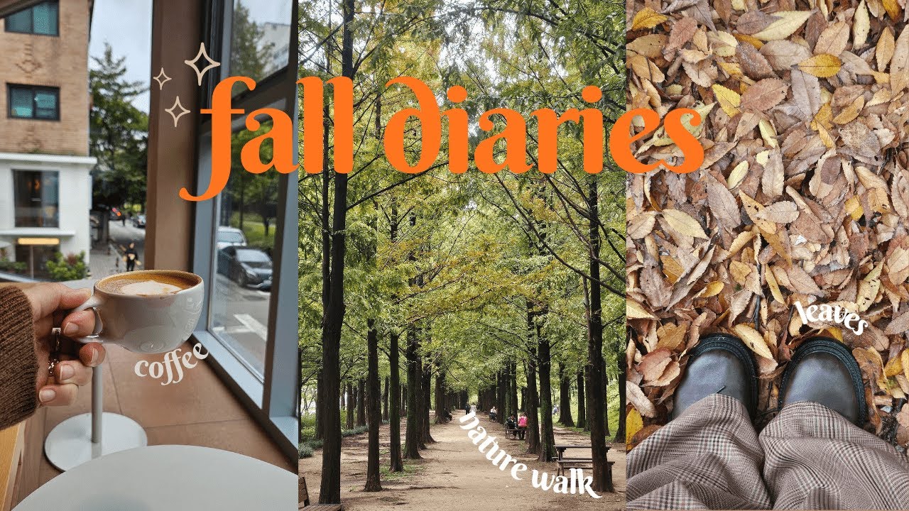 A Fall Day With Me 🍂🥐 | cafes, stationery, nature walks | Fall Diaries | Seoul Vlog
