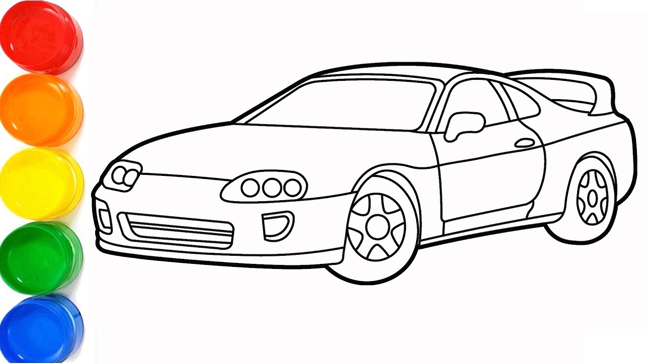 Cara Menggambar Toyota Supra RZ (1994)