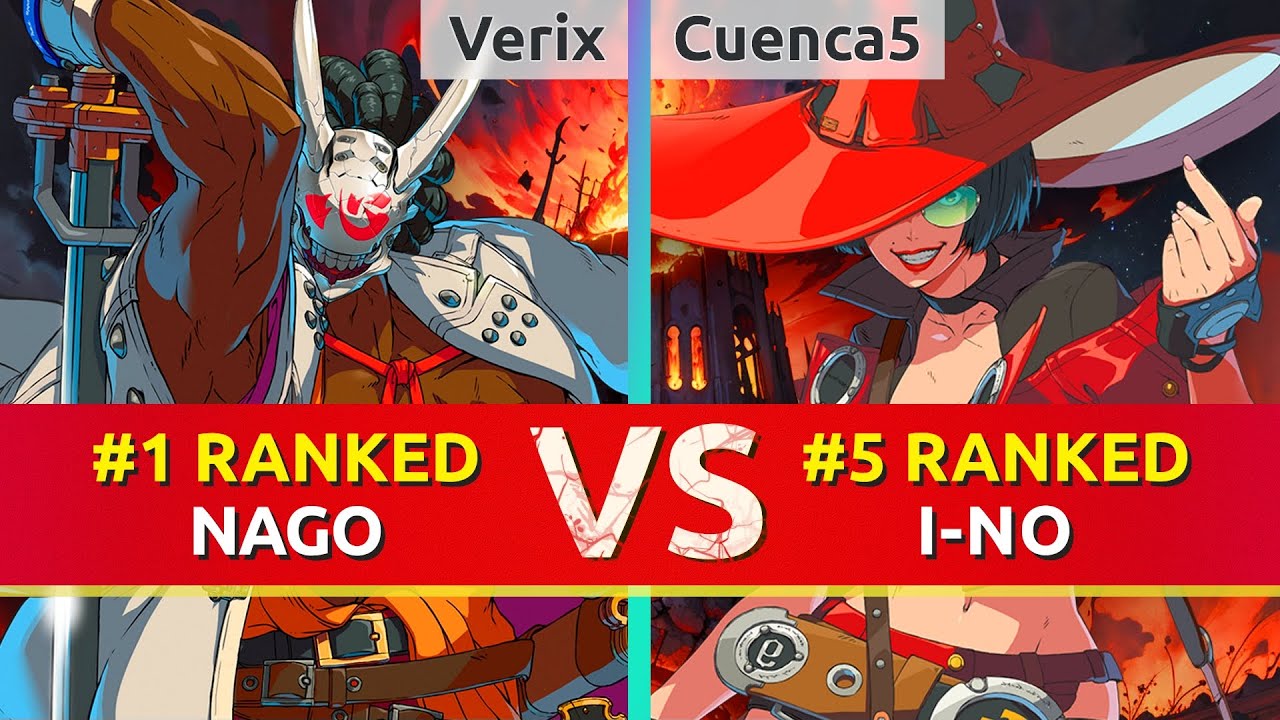 GGST ▰ Verix (#1 Ranked Nagoriyuki) vs Cuenca5 (#5 Ranked I-No). High Level Gameplay