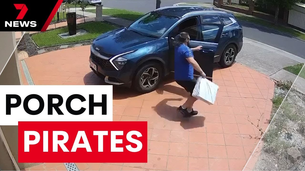 Porch pirates caught in the act and a new security warning ahead of Christmas | 7NEWS