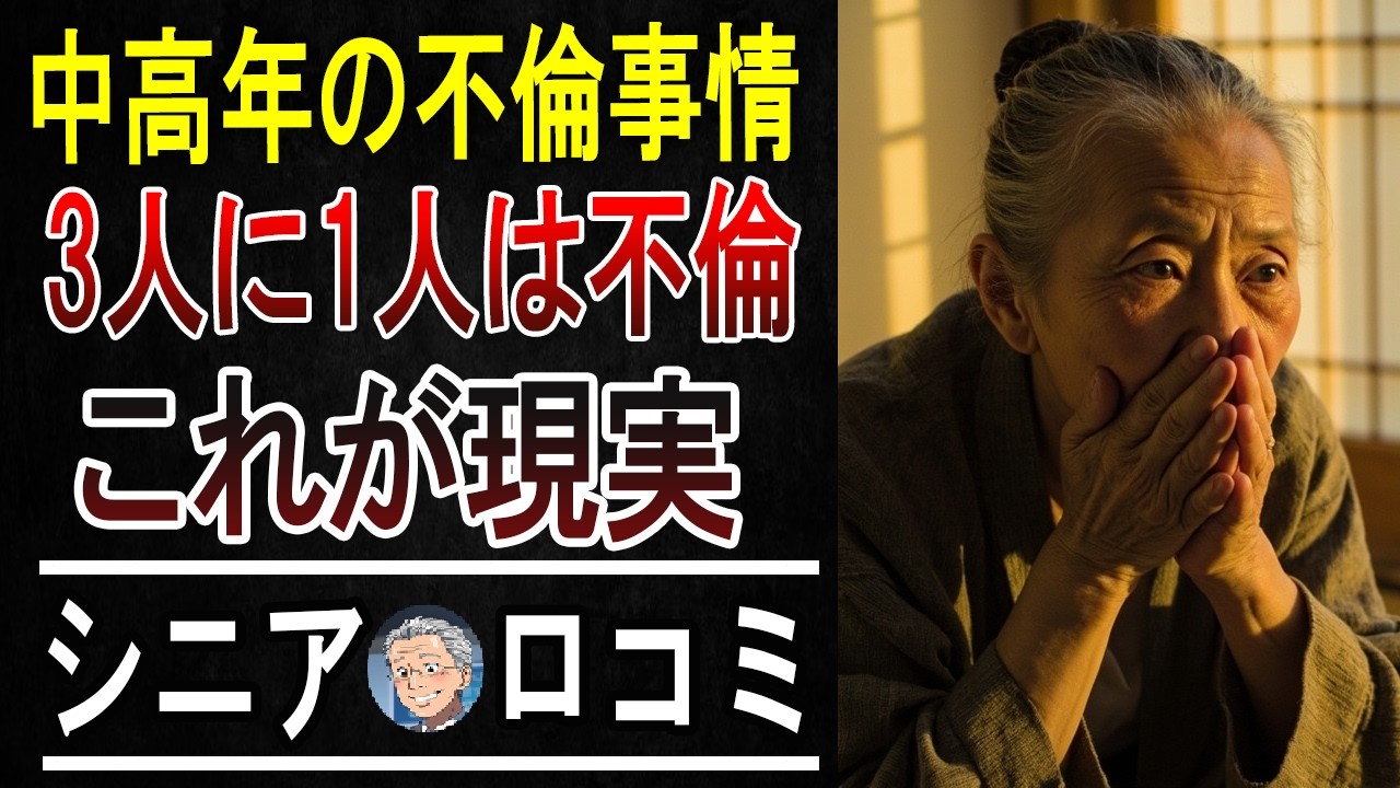 【衝撃告白】「地獄を見た…」中高年不倫の末路に涙が止まらない。後悔と絶望の15人体験談