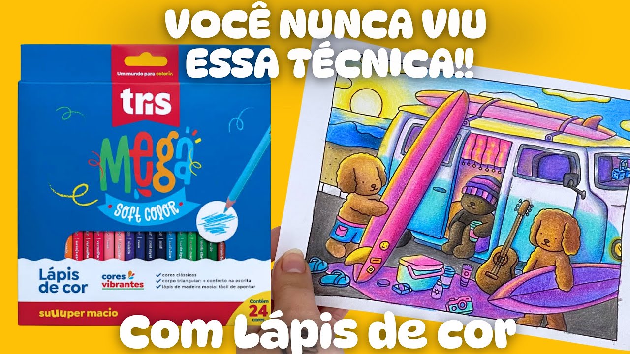 COMO PINTAR BOBBIE GOODS COM LÁPIS DE COR TRIS MEGA SOFT - dias quentes  