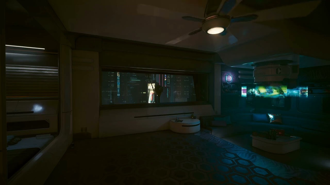 Cyberpunk 2077 - Ambience - V's Apartment Midnight