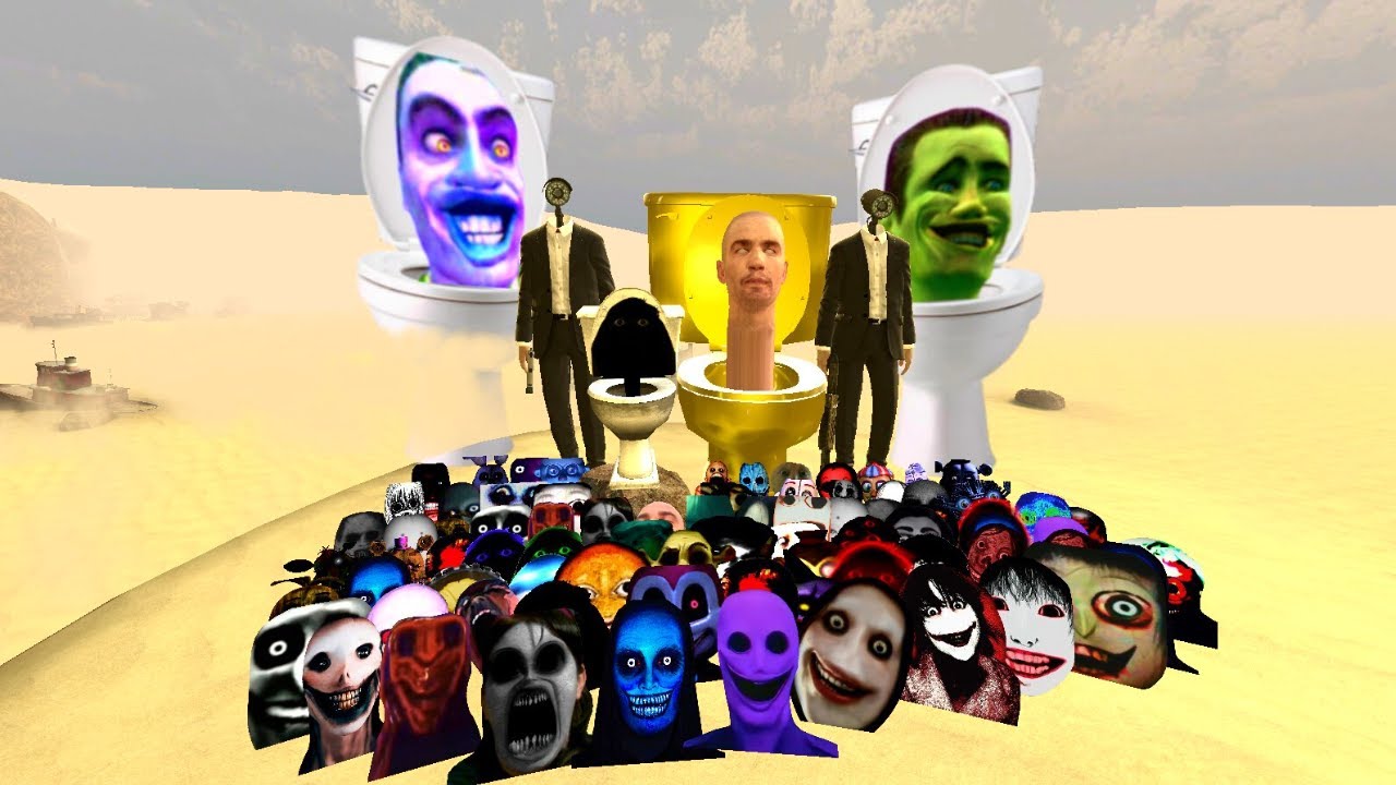 Skibidi Toilet and Munci - triple border (Gmod)