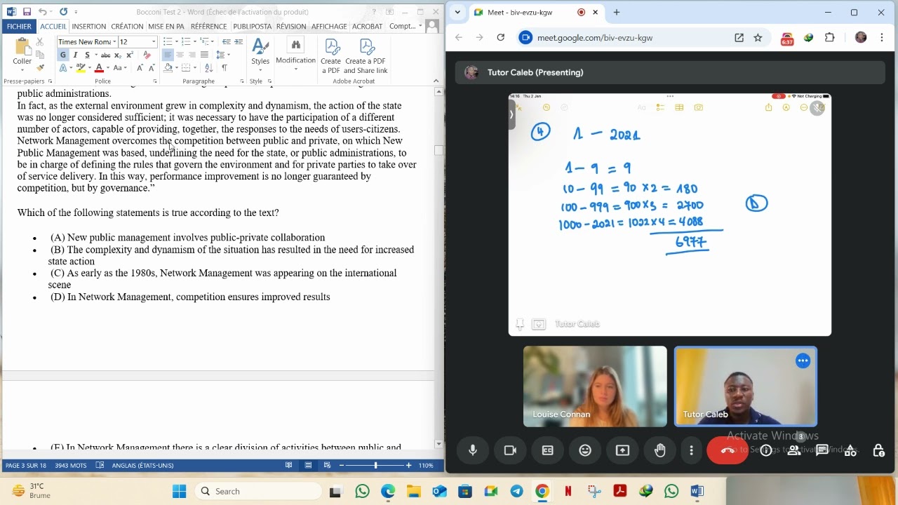 Bocconi Mock Test 2/ Bocconi Test Blanc Questions and Solutions