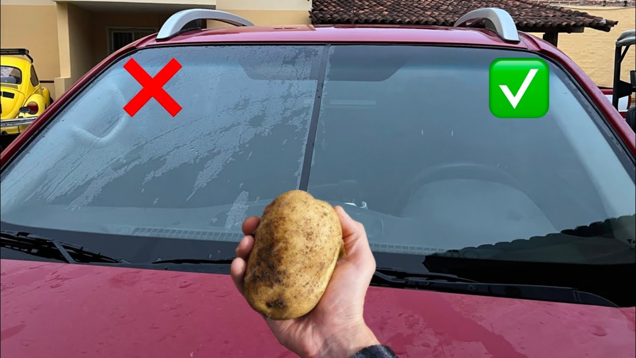 Lo que NO SABES 😱del truco de la PAPA para EVITAR que se EMPA&Ntilde;EN los VIDRIOS del AUTO cuando llueve