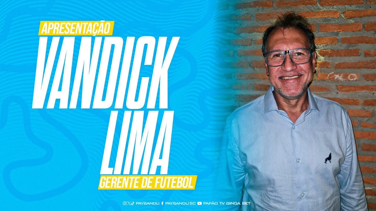#Pap&atilde;oTVGingaBet: APRESENTA&Ccedil;&Atilde;O DO GERENTE DE FUTEBOL VANDICK LIMA! - AO VIVO