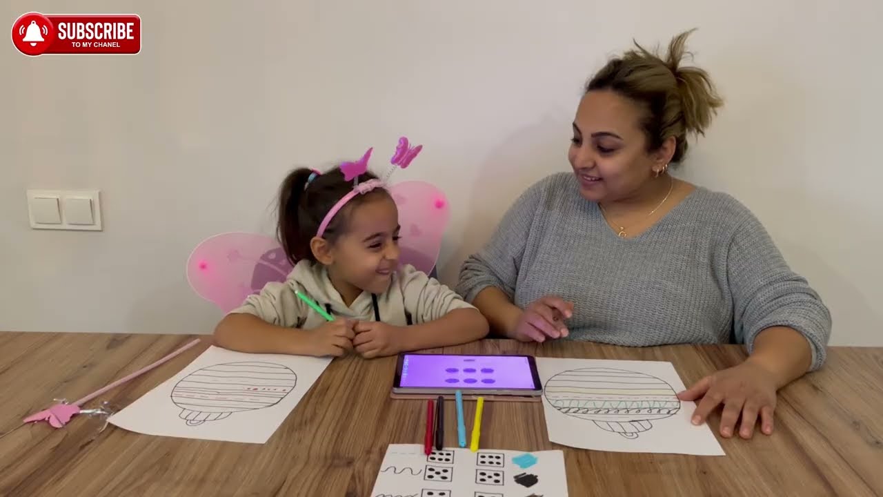 🎲 Anne & Kız Zar Oyunu: Rengi ve Deseni Belirle – Süs Topunu Tasarla! Eğitici Aktivite 🎨