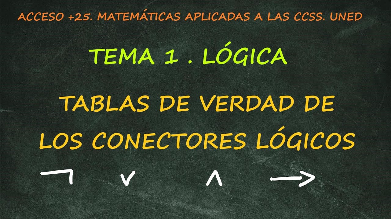 ACCESO.T1.LÓGICA.TABLAS DE VERDAD DE LOS CONECTORES LÓGICOS