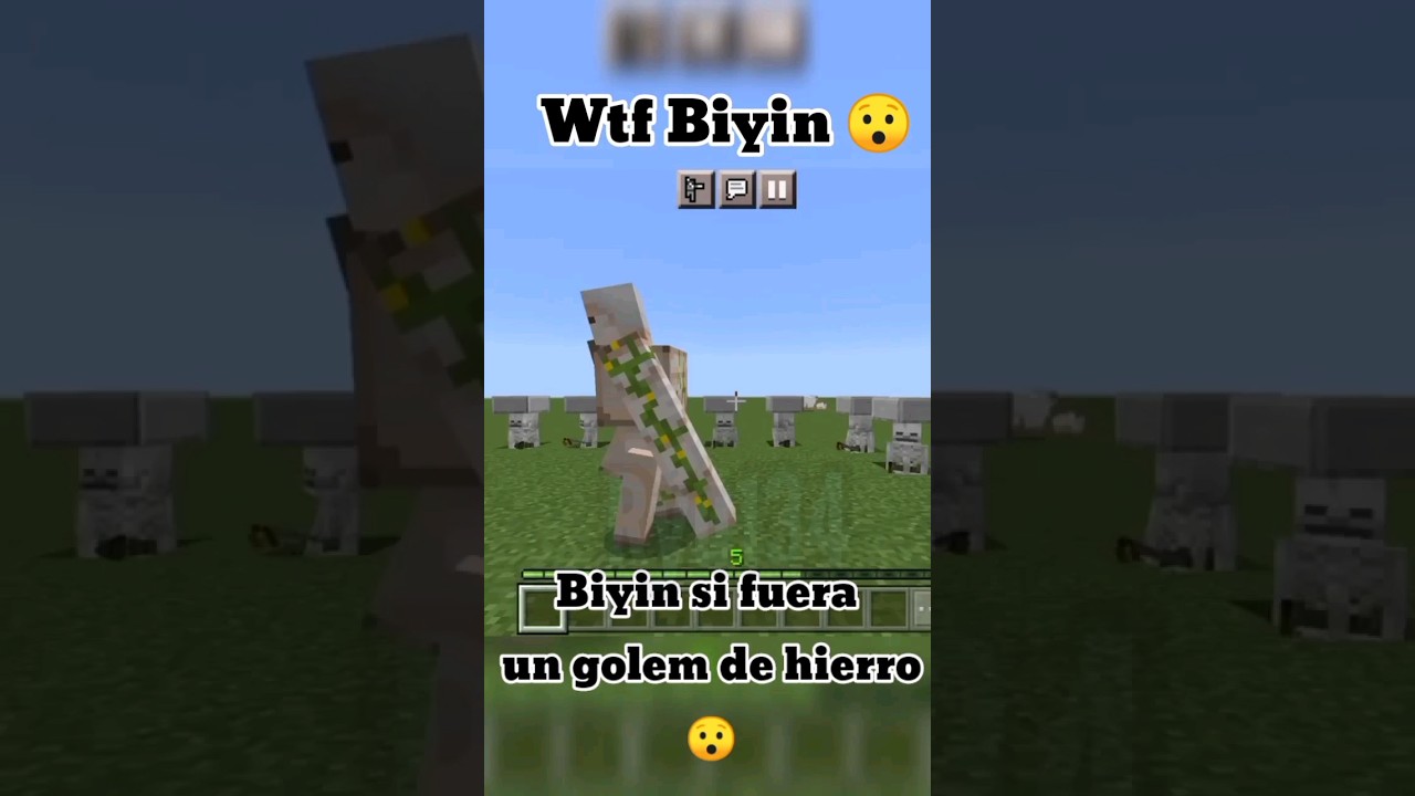 Biyin si fuera un golem de hierro 😯. #memes #minecraft #minecraftmeme #biyin #shorts #short