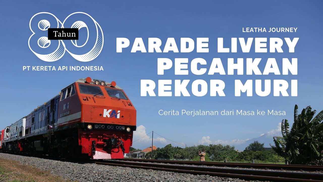 Parade Kereta Api Indonesia - Rekor MURI Livery Terbanyak #Surabaya #HUT80 #Livery #Lokomotif #Train