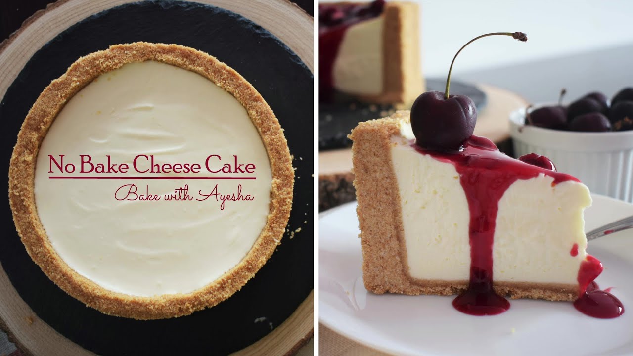 No-bake Cheesecake | EASY No Bake Cheesecake With Cherries Sauce