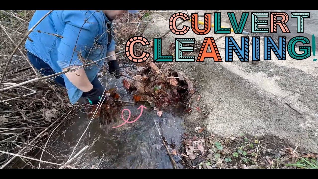 UNCLOGGING CULVERTS AFTER STORM 01/2024