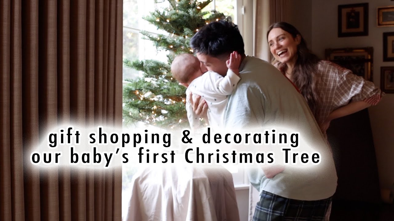 gift shopping & decorating our baby's FIRST CHRISTMAS TREE | VLOGMAS DAY 8