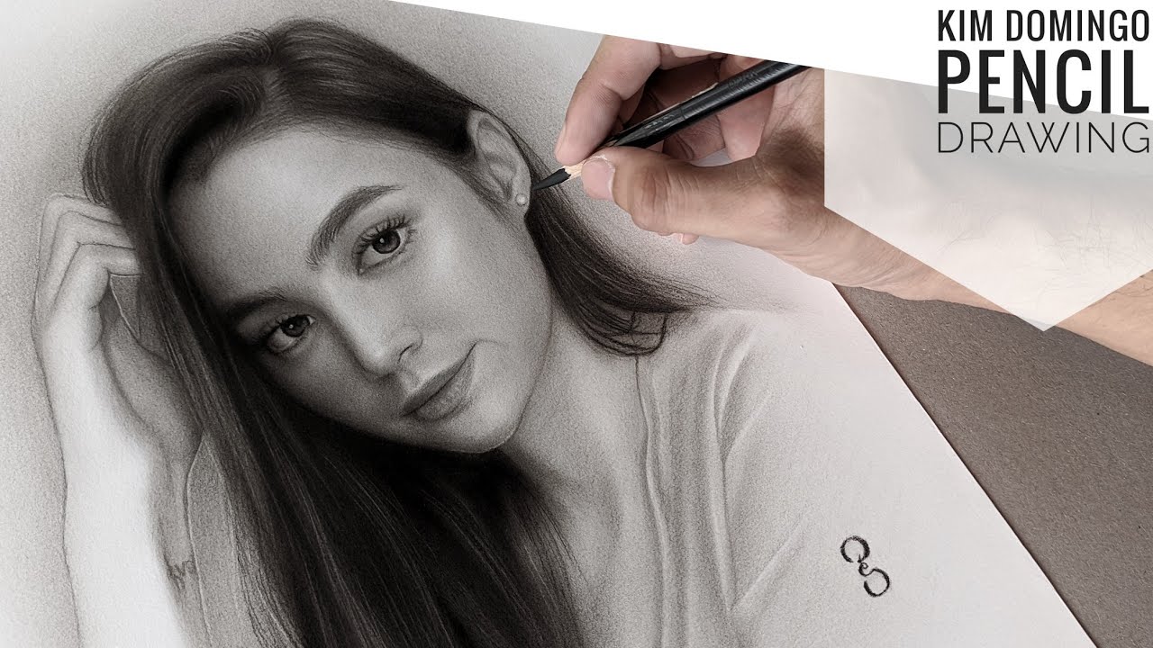 Kim Domingo Pencil Drawing | Charcoal Drawing | PaulArTv