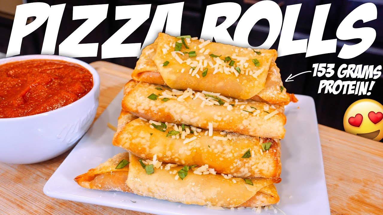 THESE AIR FRYER PIZZA ROLLS ARE A GAMECHANGER! | Easy High Protein Recipe!