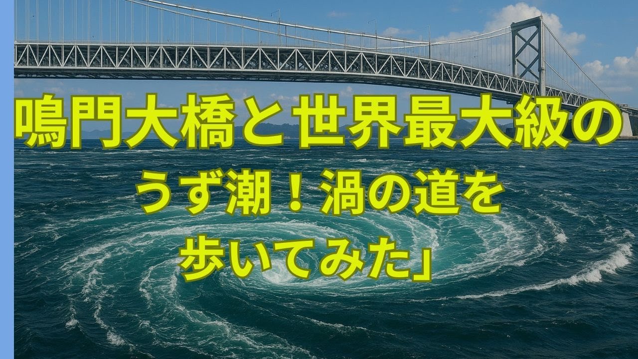 「【徳島の絶景】鳴門大橋と世界最大級のうず潮！渦の道を歩いてみた」