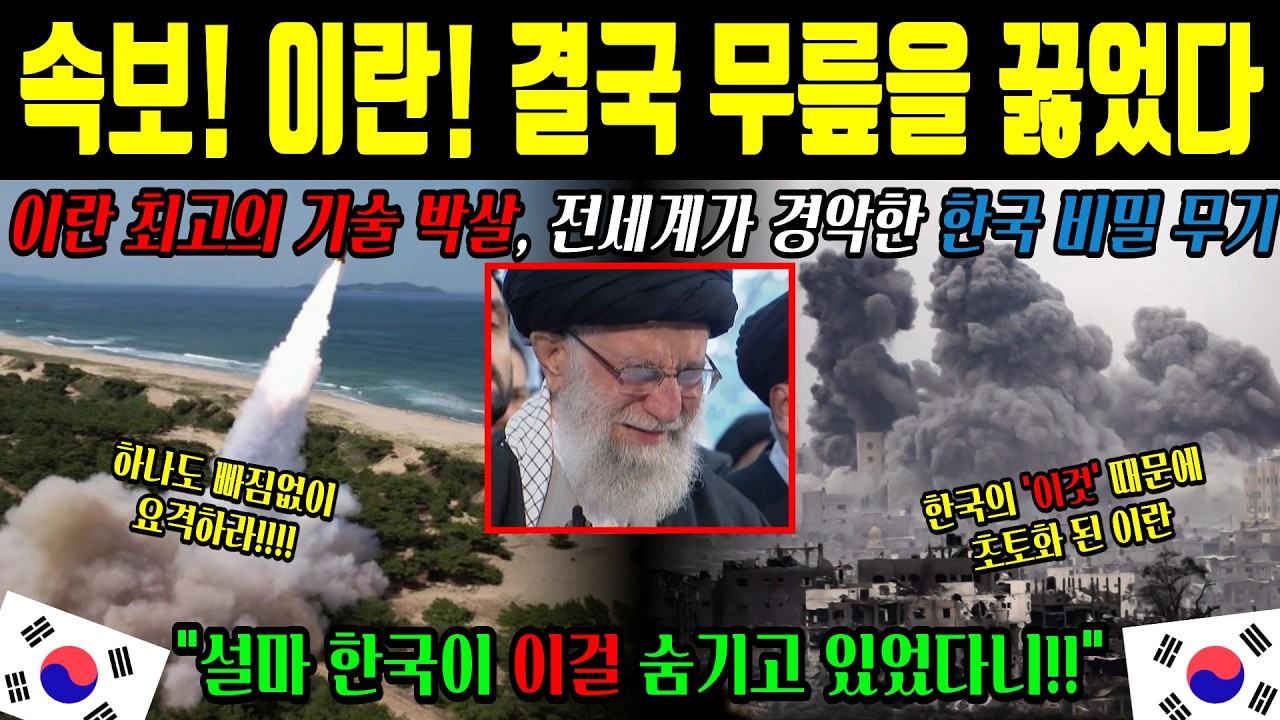 [해외감동사연] 이란! 결국 한국에 무릎을 꿇었다! 전세계가 깜짝 놀란 한국 비밀 무기의 정체