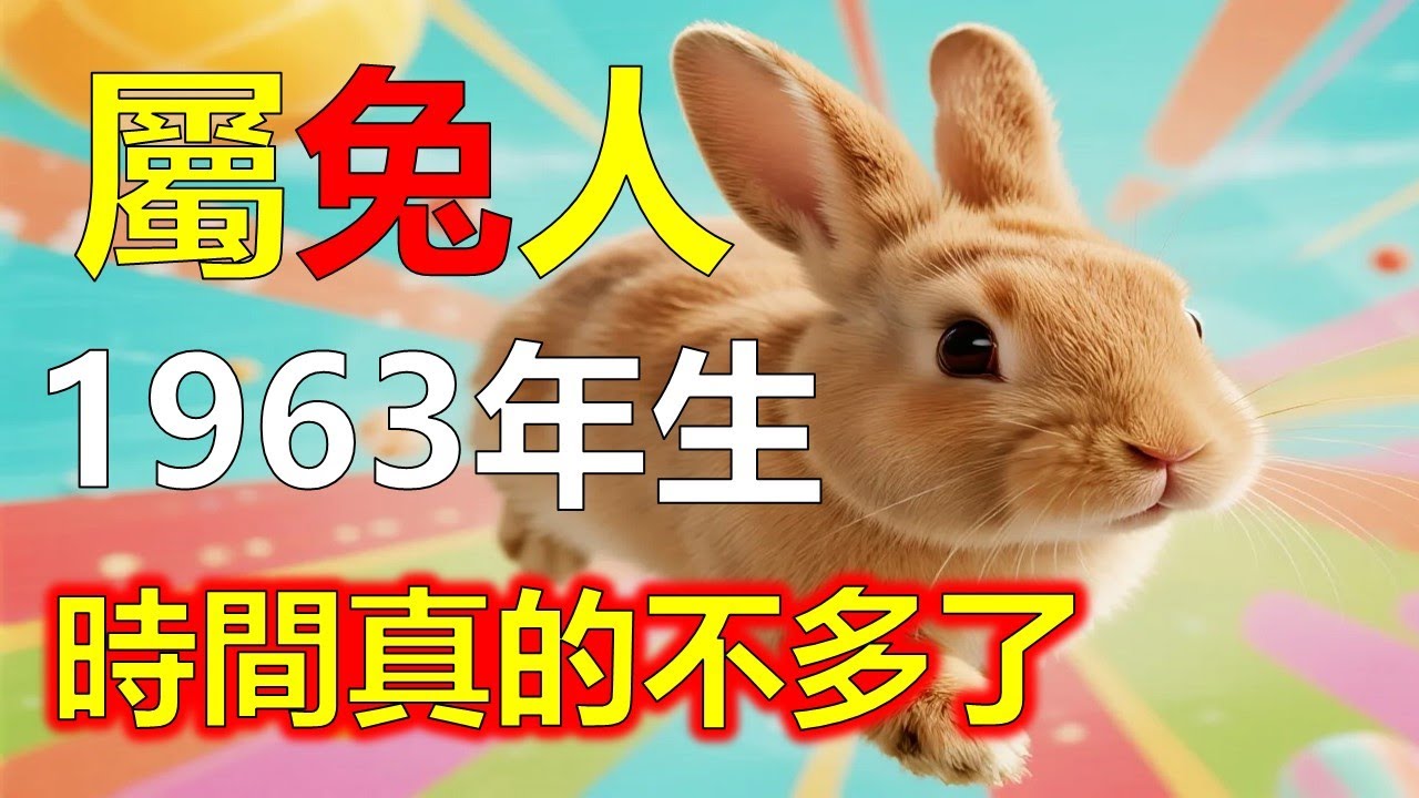 1963年屬兔人，這個過年一定要小心，有些事千萬不能做錯#2026兔#生肖兔#1963 兔