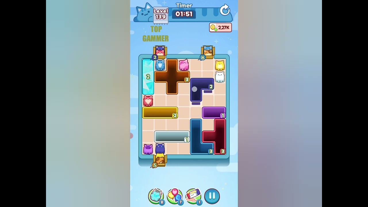 Drop the Cat! level 139 gameplay walkthrough solution