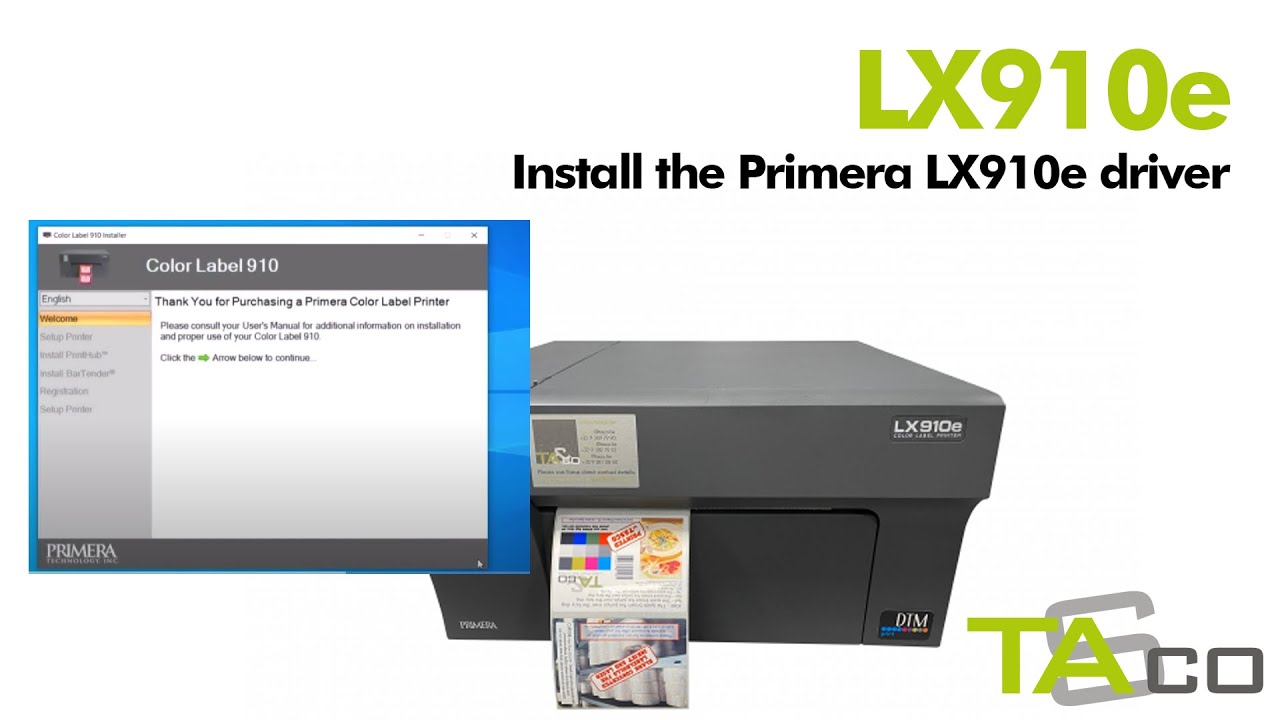 LX910e - Installing Driver of the Primera LX910e