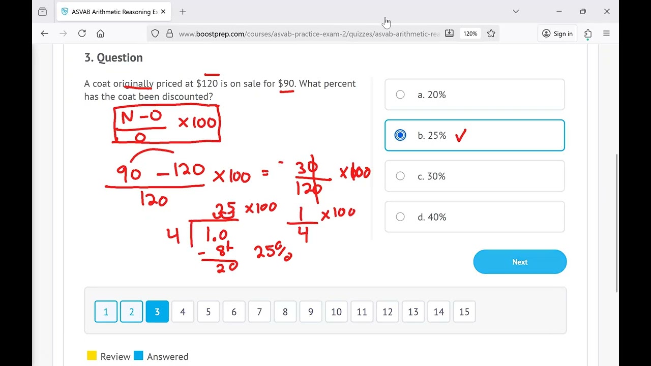 ASVAB Arithmetic Reason Exam 2