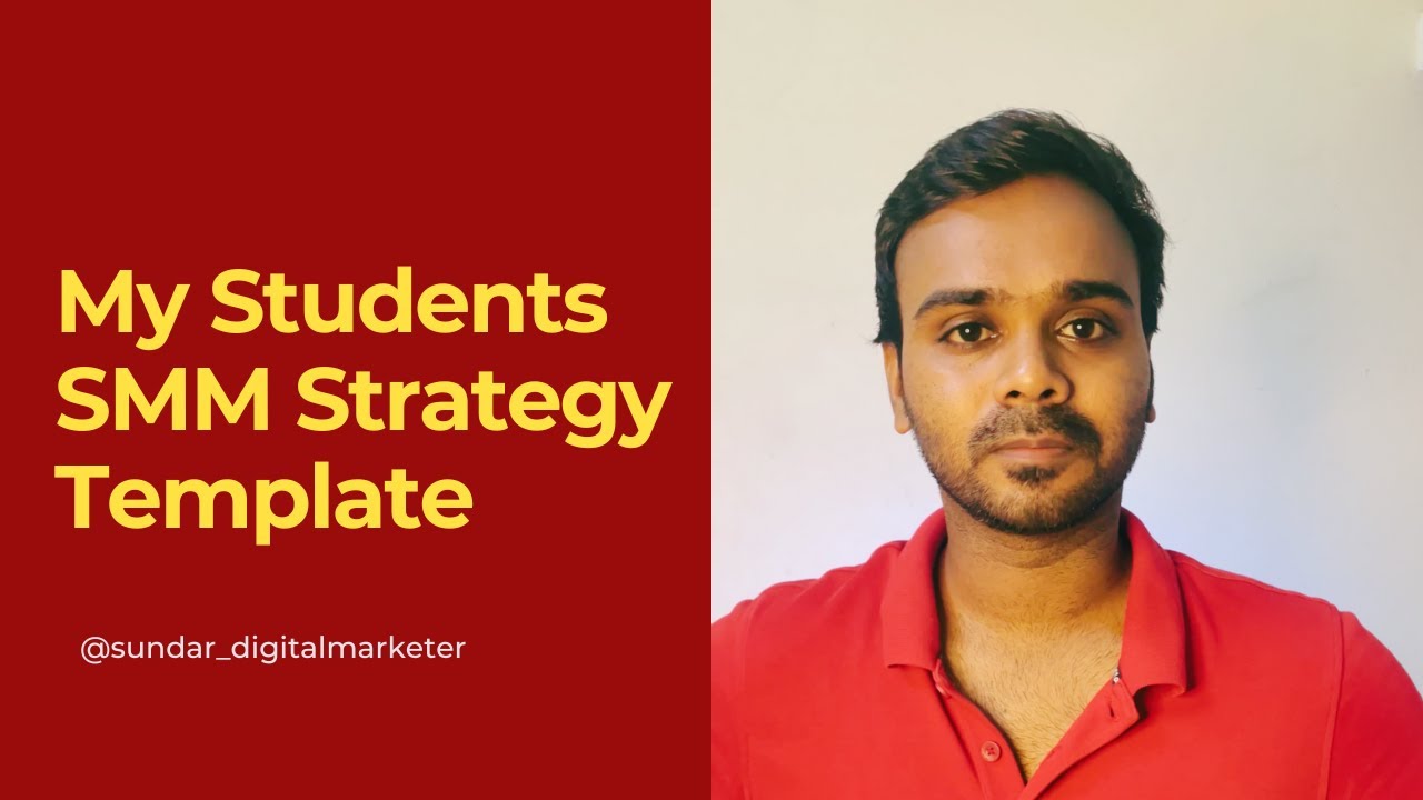 My Digital Marketing Student SMM Work | Social Media Marketing Template | Sundar Digital Marketer