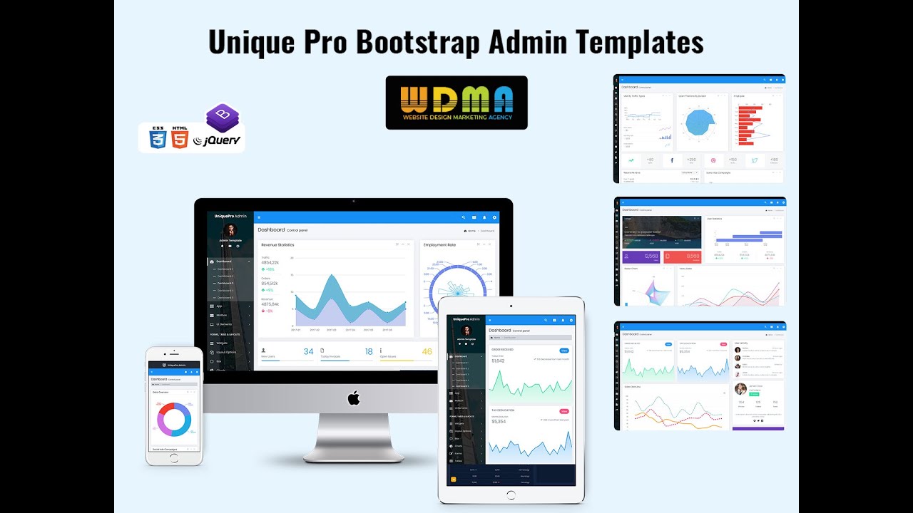 Unique Pro &ndash; Admin Templates With Admin Dashboard UI Kit