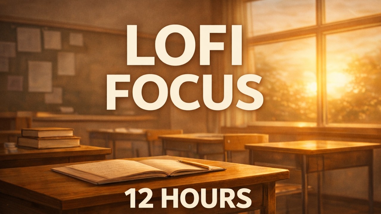 12시간 LOFI FOCUS 🌅 조용히 틀어두기 좋은 공부 음악 | 교실 감성 로파이 BGM