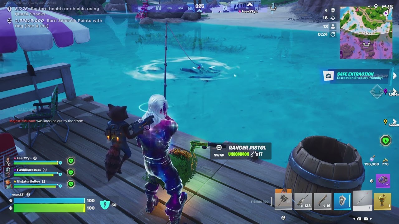 Catching The Rare STRIKER SPRITE With A Fishing Rod! (Fortnite Gummy Hour)