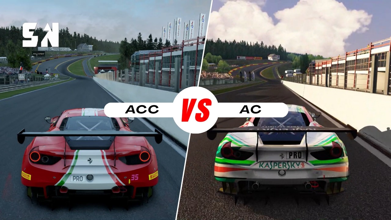 Ferrari 488 GT3 Comparison: ACC vs Assetto Corsa (No Mods)