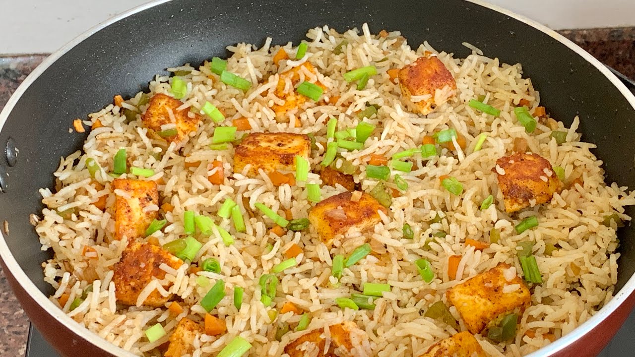 പനീർ ഫ്രൈഡ് റൈസ് ||Paneer Fried Rice ||Restaurant Style Paneer Fried Rice Recipe||DELICIOUS RECIPES