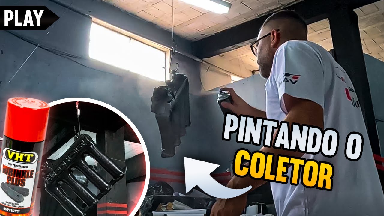 PINTURA TEXTURIZADA SPRAY VHT DO COLETOR 16V DO GOL TURBO
