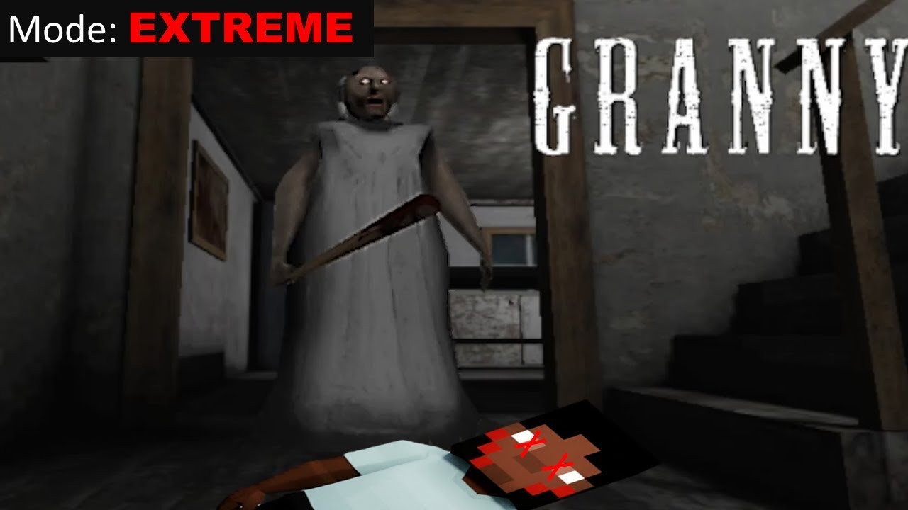 Saya mencoba bermain granny di hp dengan mode EXTREME