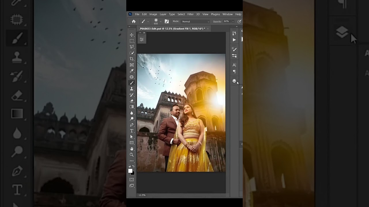 Create Sunlight To Your Photo In Photoshop #short #photoshoptutorial #tutorial #photoshopediting