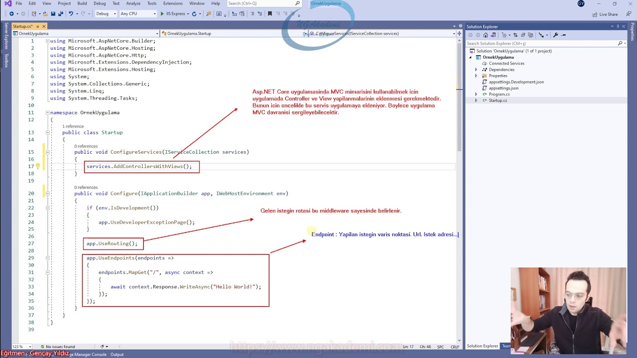 14) Asp.NET Core 5.0 - MVC Proje Altyapısı Oluşturma ve Temel Konfigürasyonları Sağlama