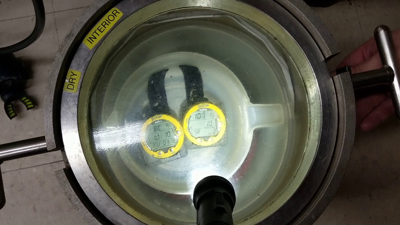 Depth Testing dive computers