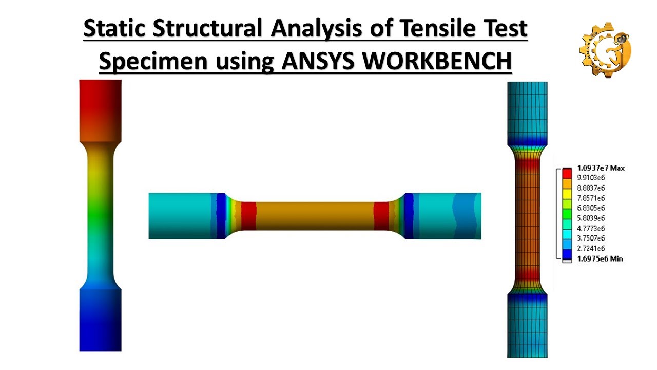 Static Structural Analysis of Tensile Test Specimen using ANSYS WORKBENCH.
