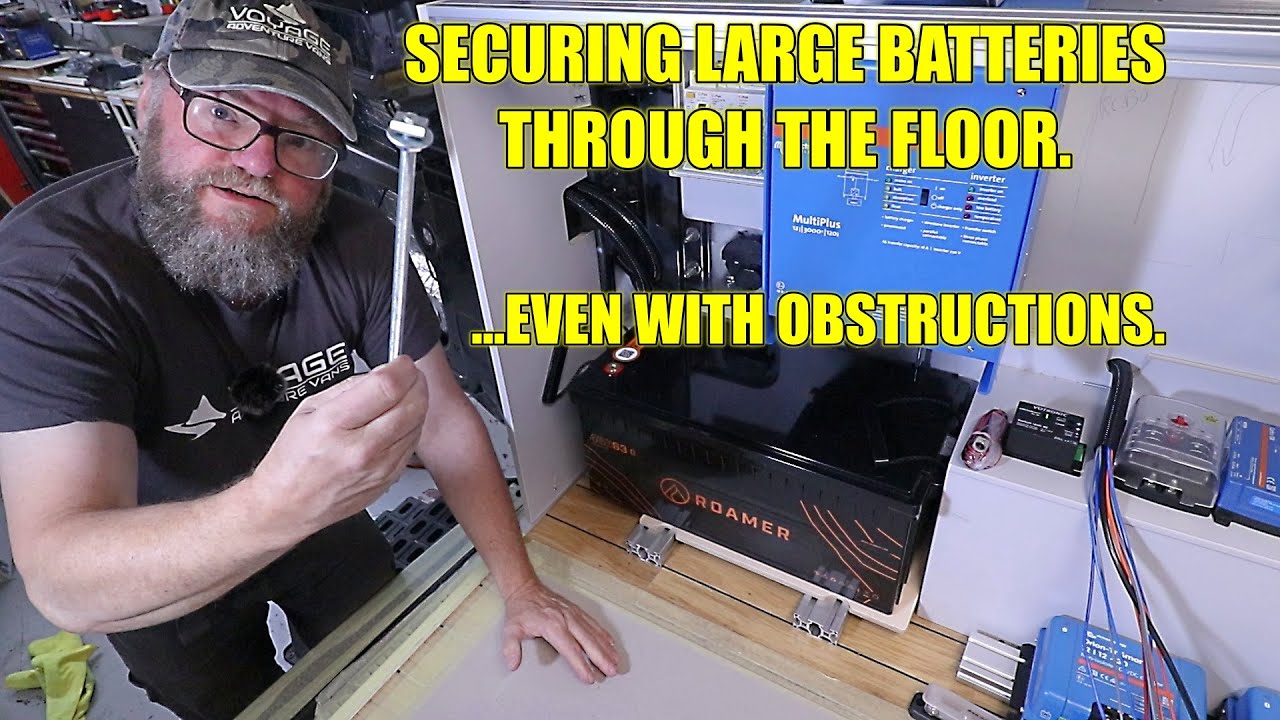 Pro Converter - Fitting a Leisure battery securely through the floor.