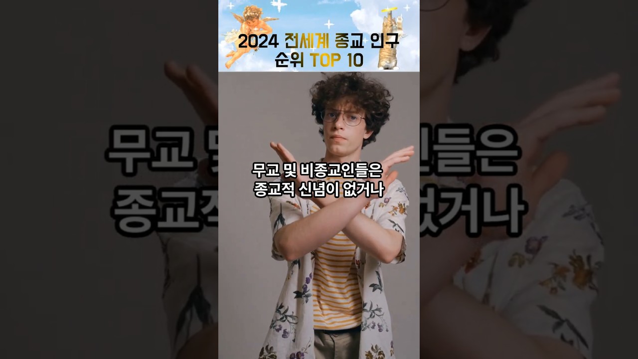 2024 전세계 종교 인구 순위 TOP 10풀버전#정보 #top10 #종교 #기독교 #불교 #이슬람교 #무교
