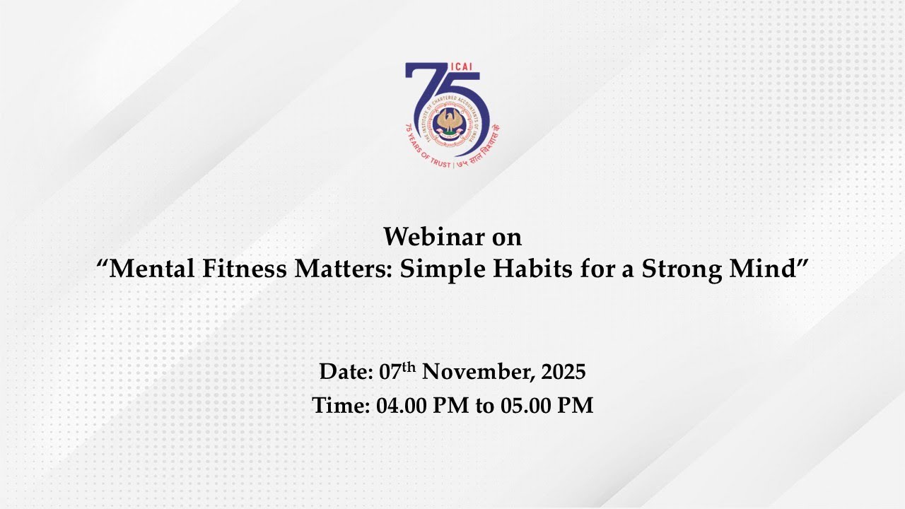 Webinar on “Mental Fitness Matters: Simple Habits for a Strong Mind”