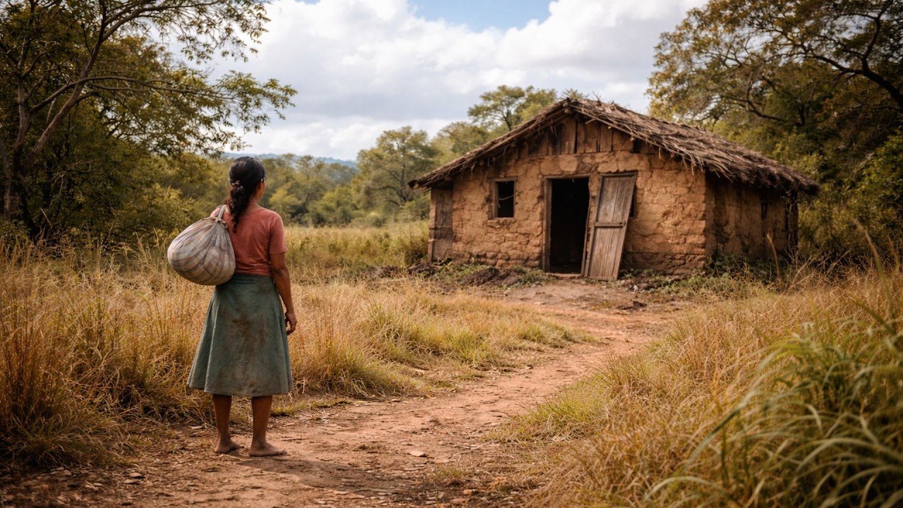 VIÚVA É EXPULSA DE CASA E ENCONTRA CASA DE BARRO... ABANDONADA TUDO MUDOU...