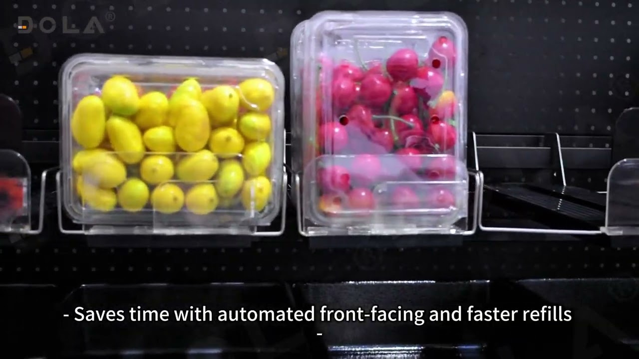 DOLADISPLAY's Shelf Management Pusher System: Easy, Fast, and Organized with Automated Front-Facing!