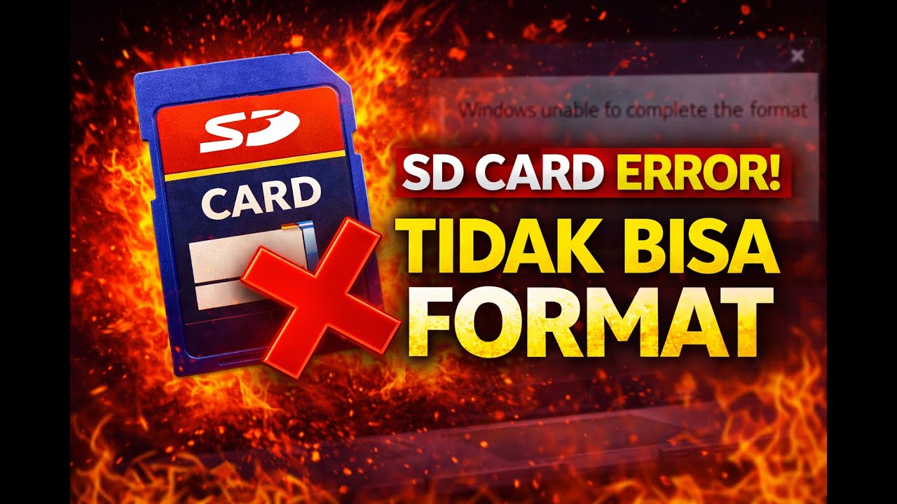 Cara mengatasi windows unable to complete format karena kartu memori SD tidak dapat diformat
