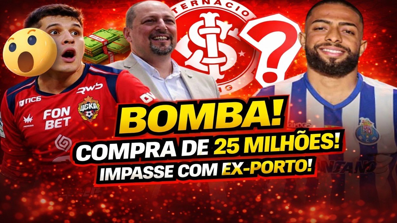JOGADOR ENCANTA A DIREÇÃO DO INTER! DEVE SER COMPRADO POR 25 MILHÕES E IMPASSE POR ZAGUEIRO EX-PORTO