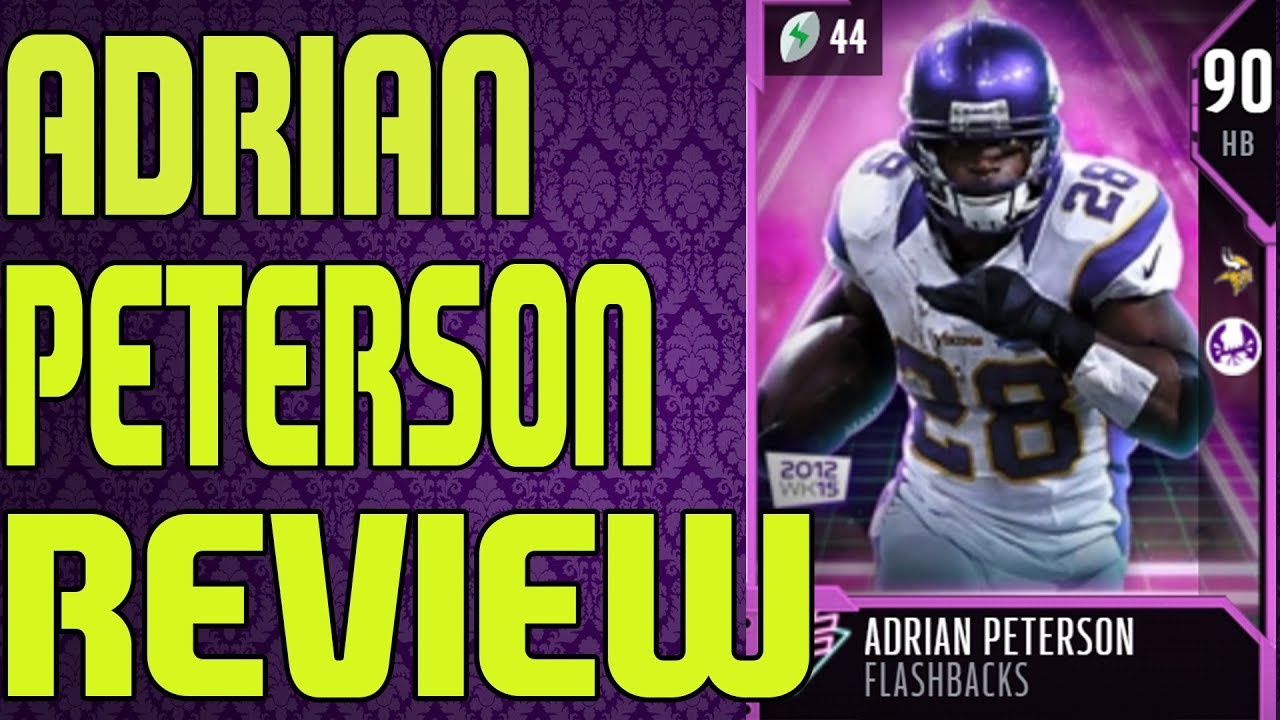 90 OVERALL FLASHBACK ADRIAN PETERSON REVIEW | MADDEN 18 ULTIMATE TEAM PLAYER REVIEW