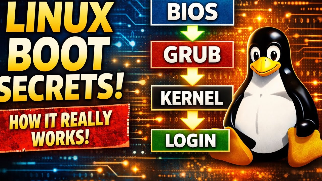 Linux Boot Process Explained 🐧 | BIOS, GRUB, Kernel & Systemd