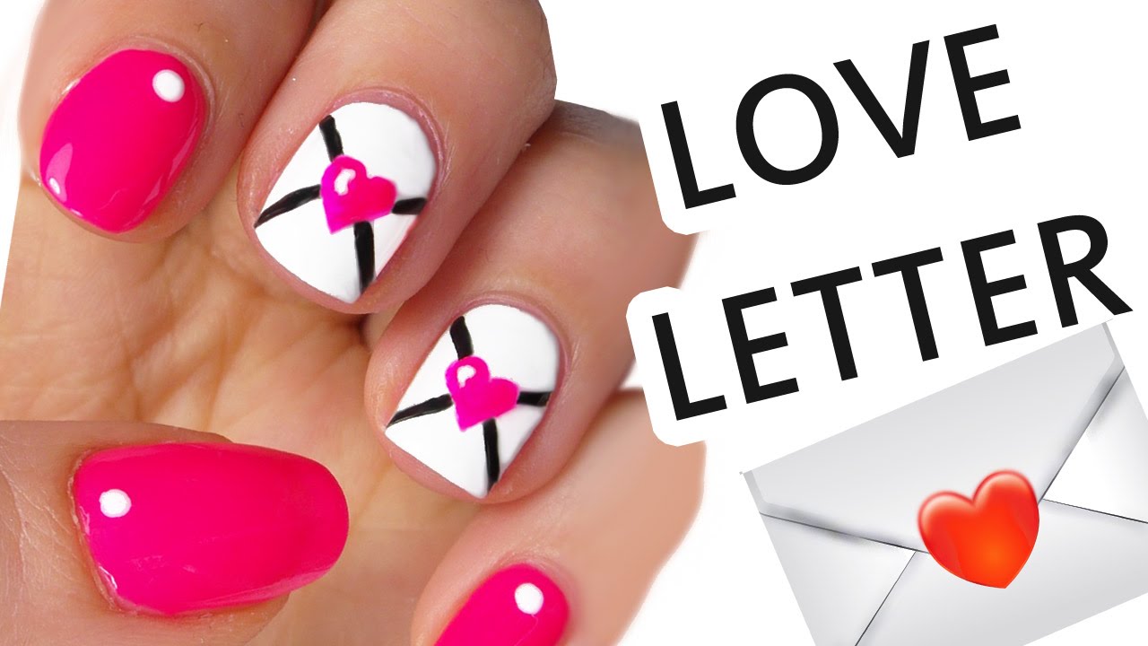 Nail Art per UNGHIE CORTE! LOVE LETTER