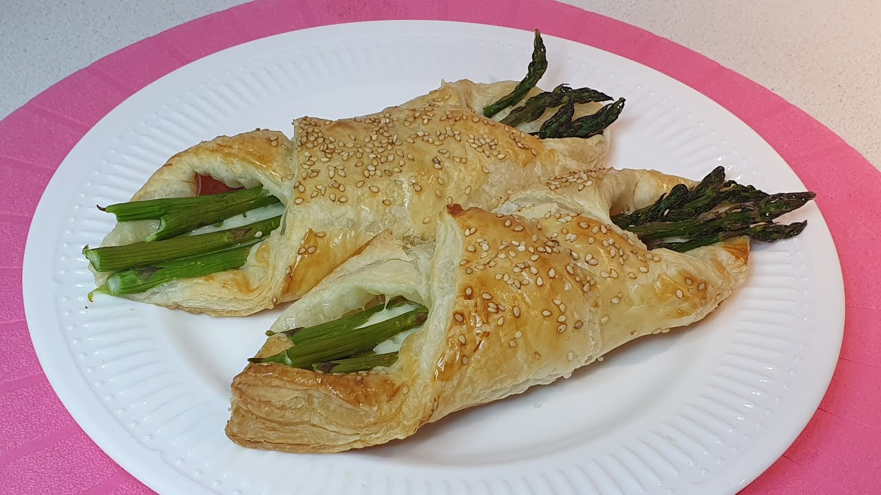 HOJALDRE DE ESPÁRRAGOS. Con jamón serrano y queso! #nuberosaylila